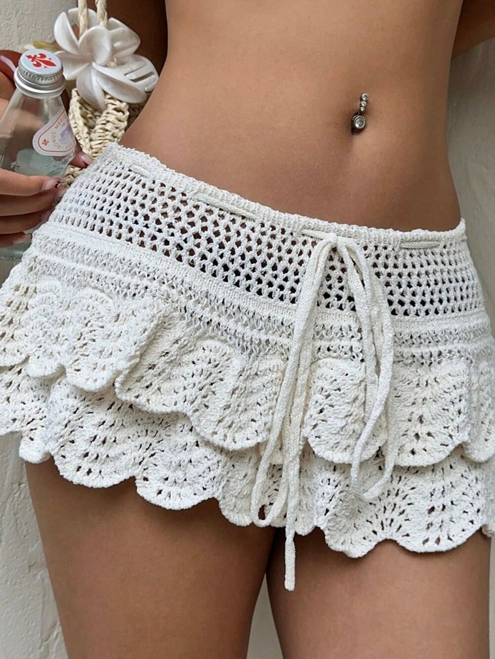 Sexy Women's crichet Style A-Line Beach MICRO MINI Skirt - Picture 8 of 8